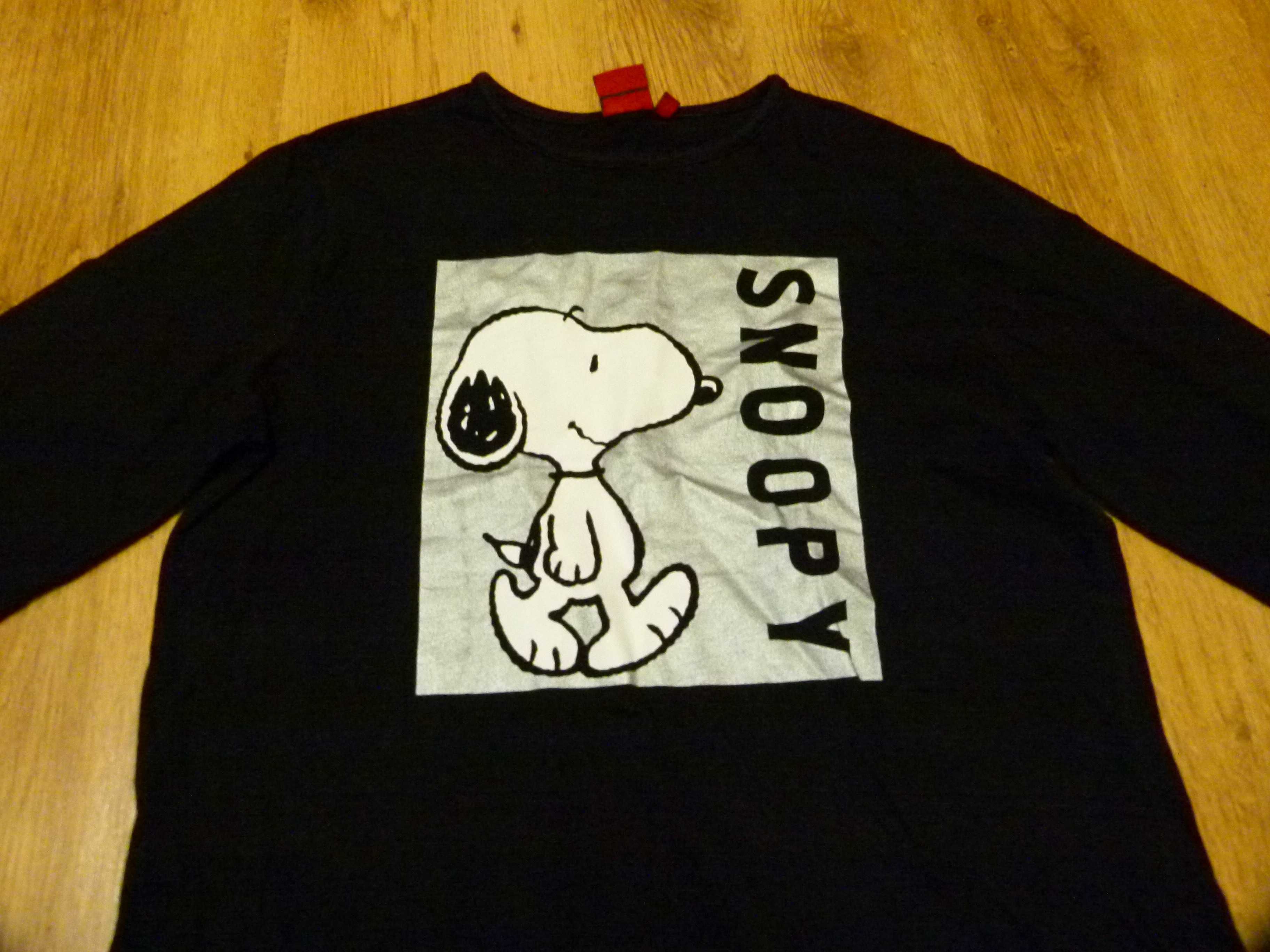 rozm 164 Snoopy bluzka czarna chłopięca