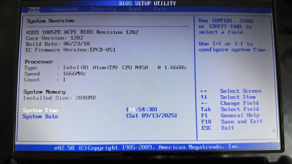 Netbook Asus eeePC 1005PE