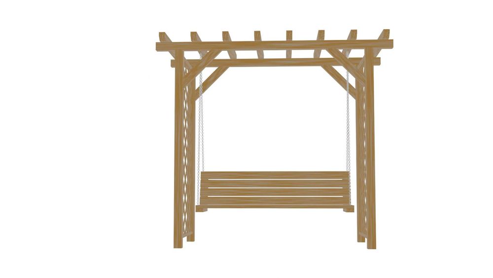 huśtawka-ławka ogrodowa, pergola