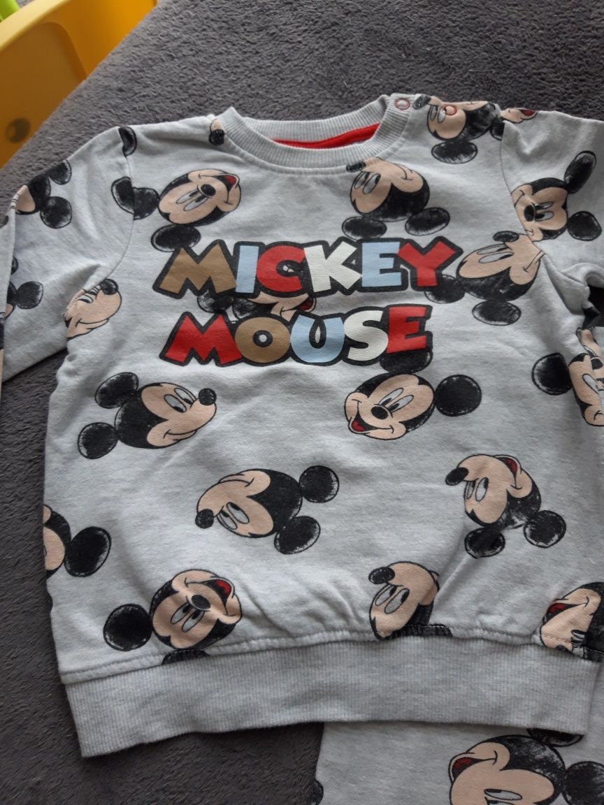 Dres komplet bluza spodnie chłopięce mickey mouse myszka miki 92