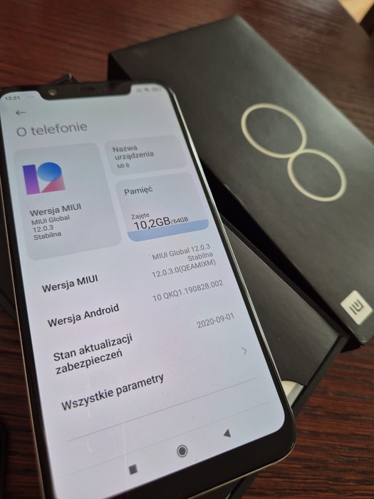 Xiaomi Mi8 6/64 dual SIM biały super stan