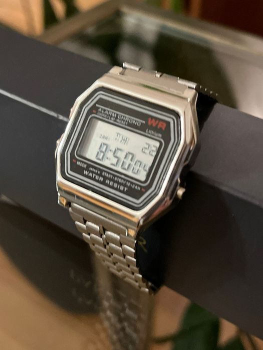 Vintage retro style w stylu casio Zegarek męski bransoletka solidna !!