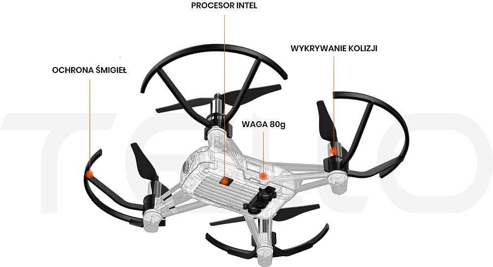 Dron DJI Ryze Tello Boost Combo Biały powered by DJI and Intel
