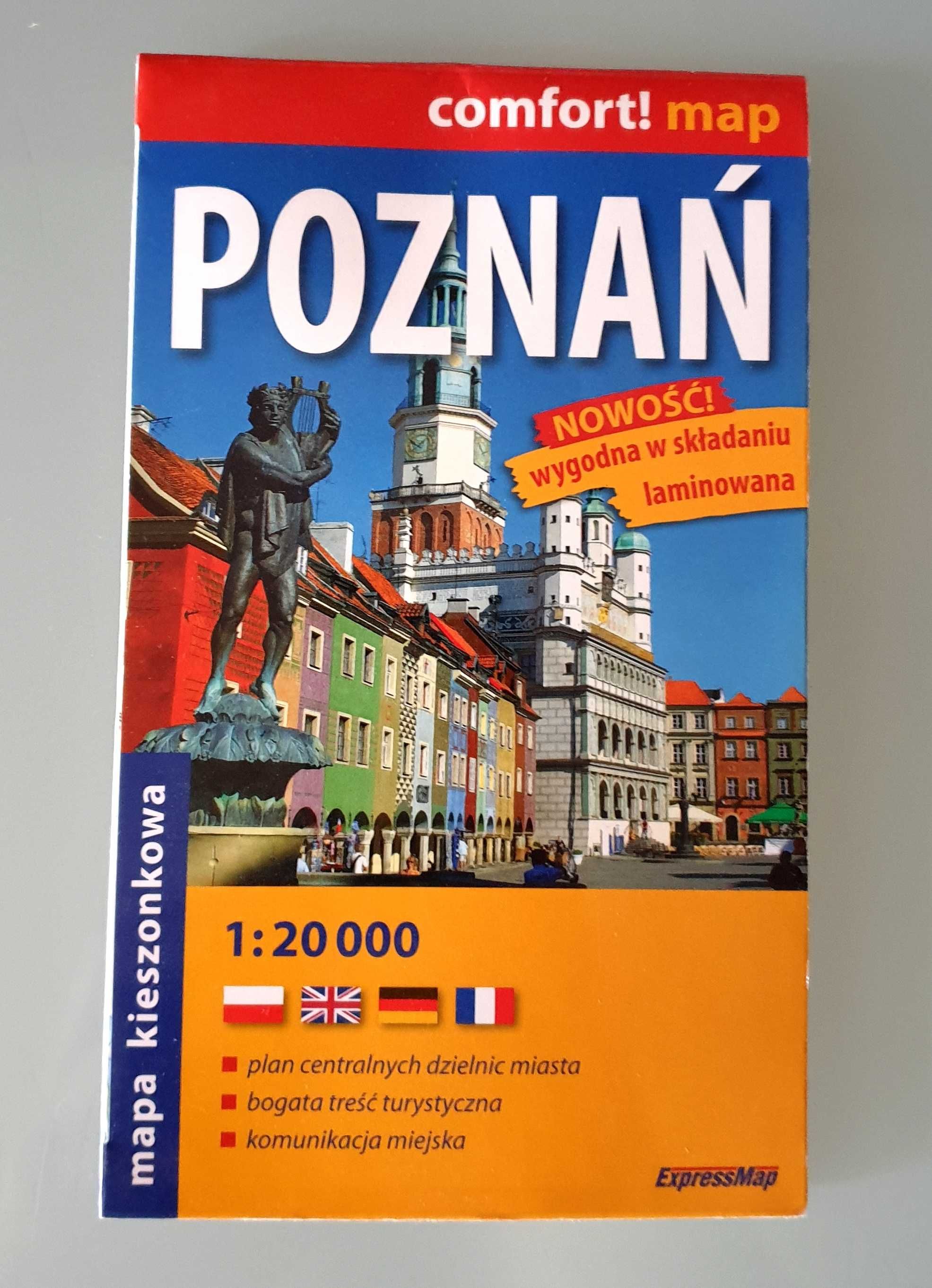 Mapa kieszonkowa, laminowana Poznań (ExpressMap 1:20 tys)