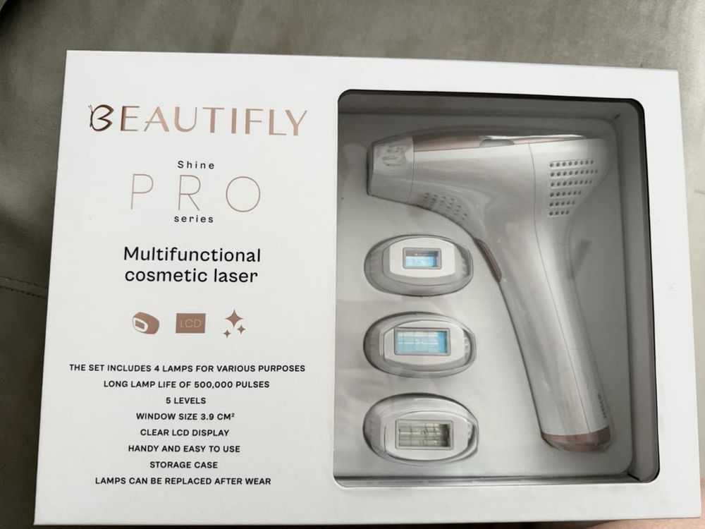Depilator laserowy IPL Beautyfly shine PRO - gwarancja do 2027.05