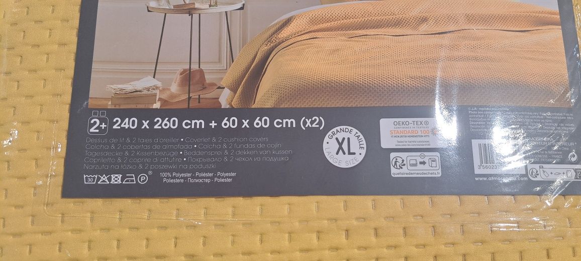 Colcha e 2 capas de almofada