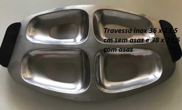 Travessas inox de vários tamanhos