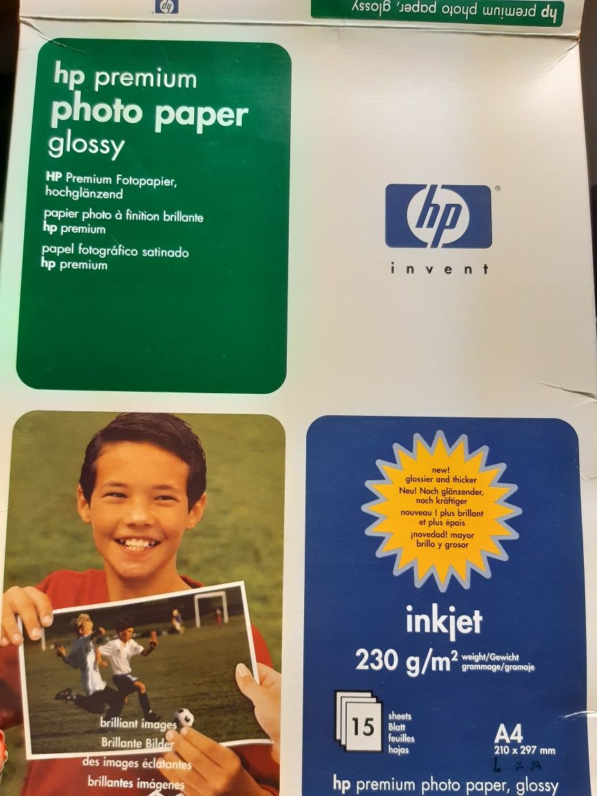 Papel fotográfico e etiquetas