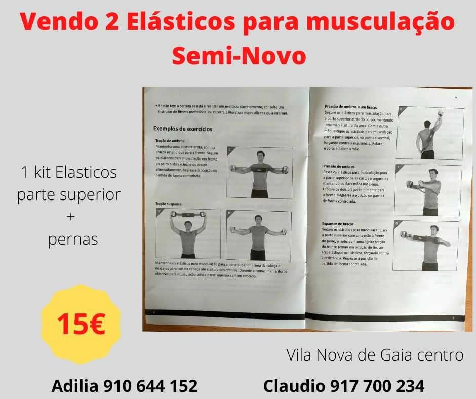 Vendo 2 elásticos para musculação Novos