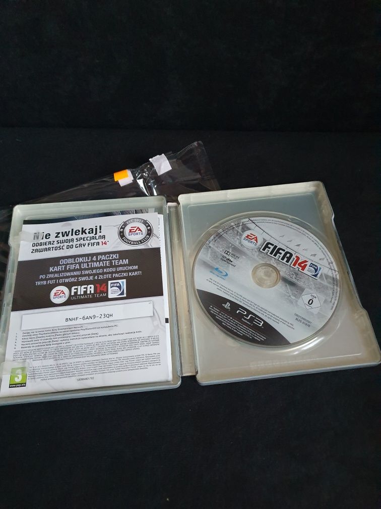 Gra gry ps3 Playstation 3 Fifa14 steelbook 3d PL limitowana