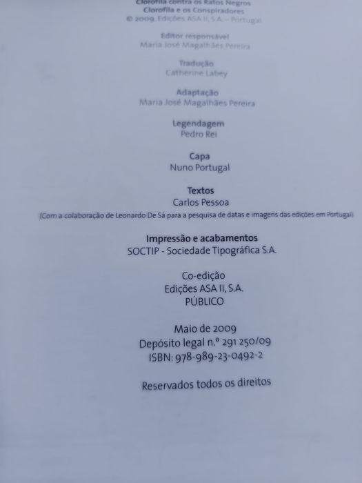 Clorofila - os clássicos do tintim