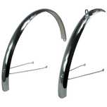 Błotniki Komplet Cs011 Stal 28" 44X18Mm Srebrny