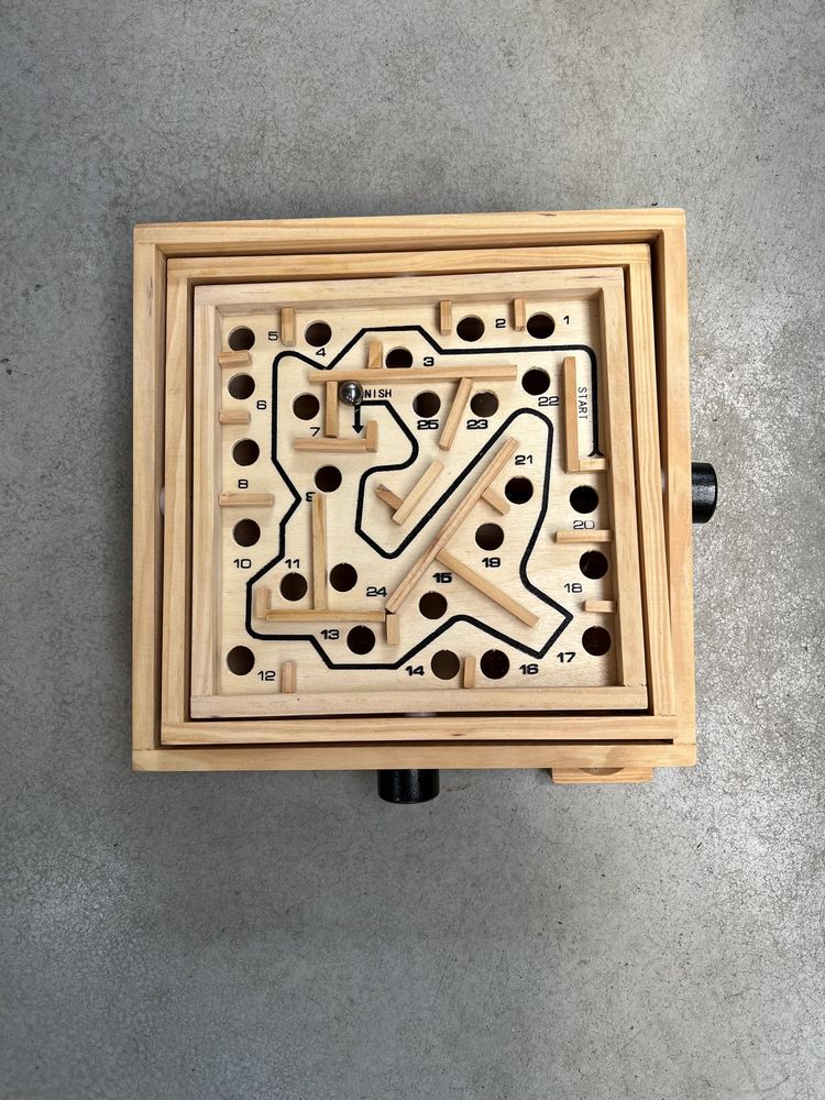 Wooden Labyrinth Game A to Z