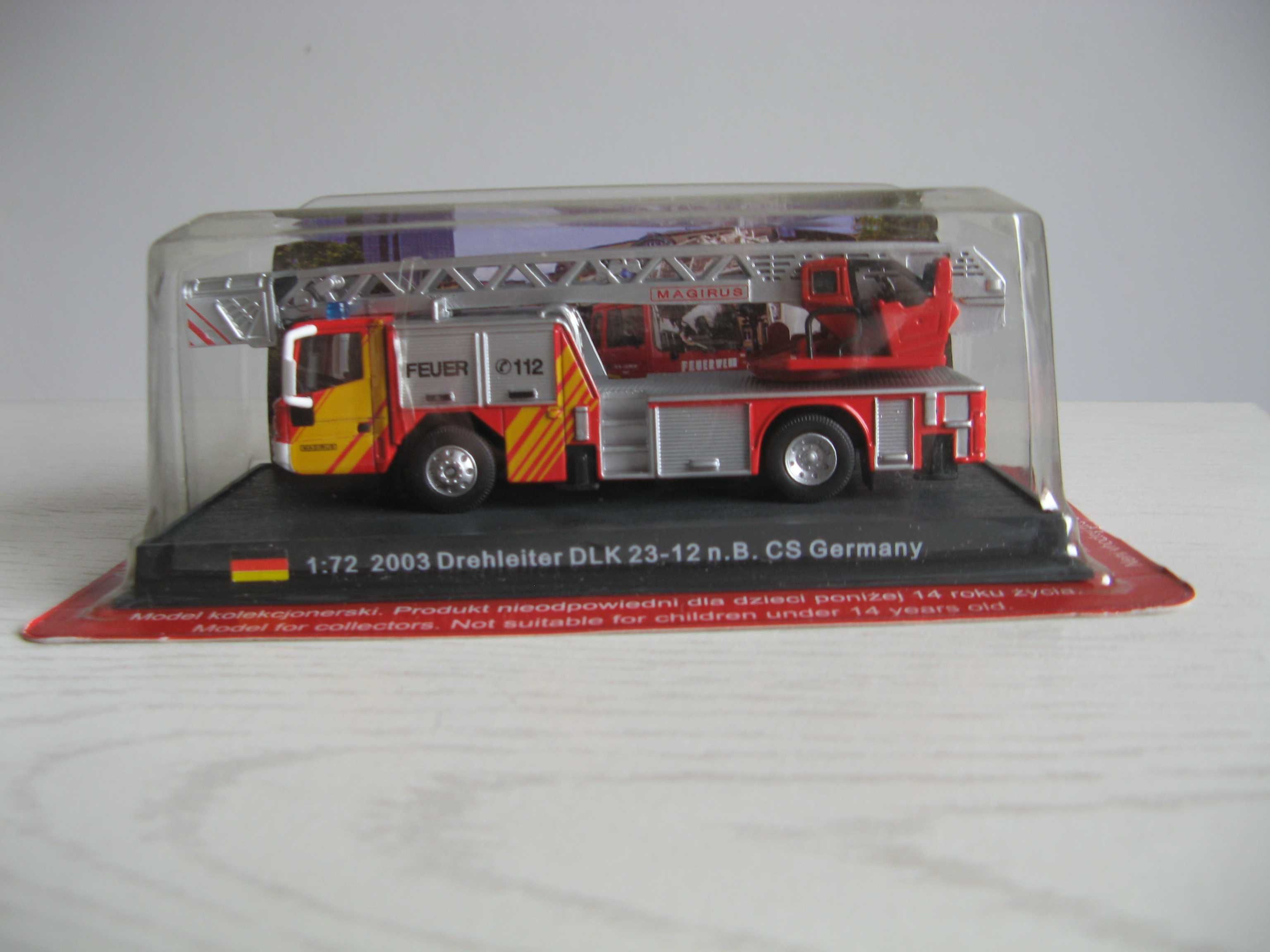 Drabina hydrauliczna Drehleiter DLK 23-12, straż pożarna, 1:72/Nowa!