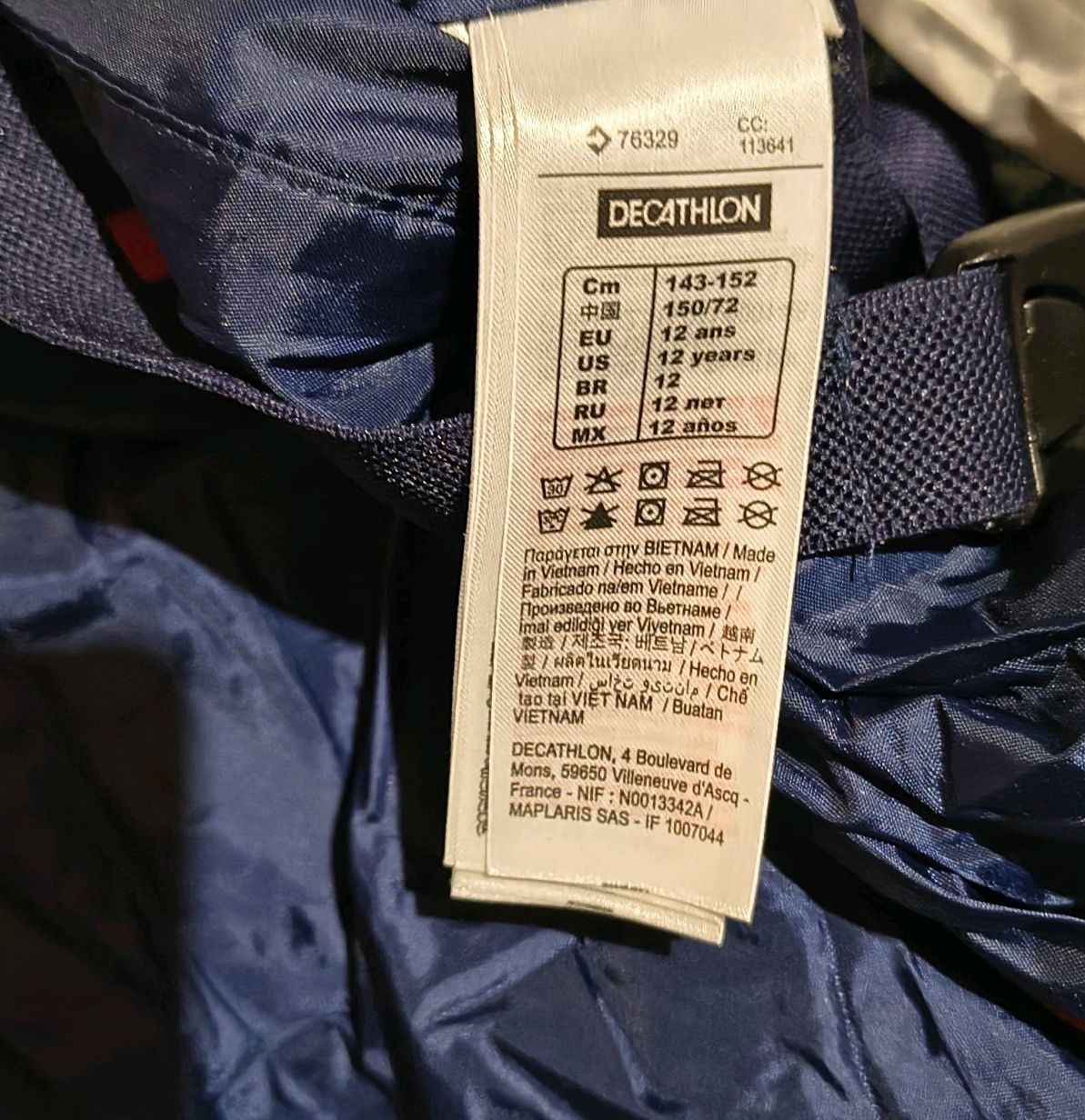 Kurtka przeciwdeszczowa typu pocket Quechua Decathlon roz. 146-152
