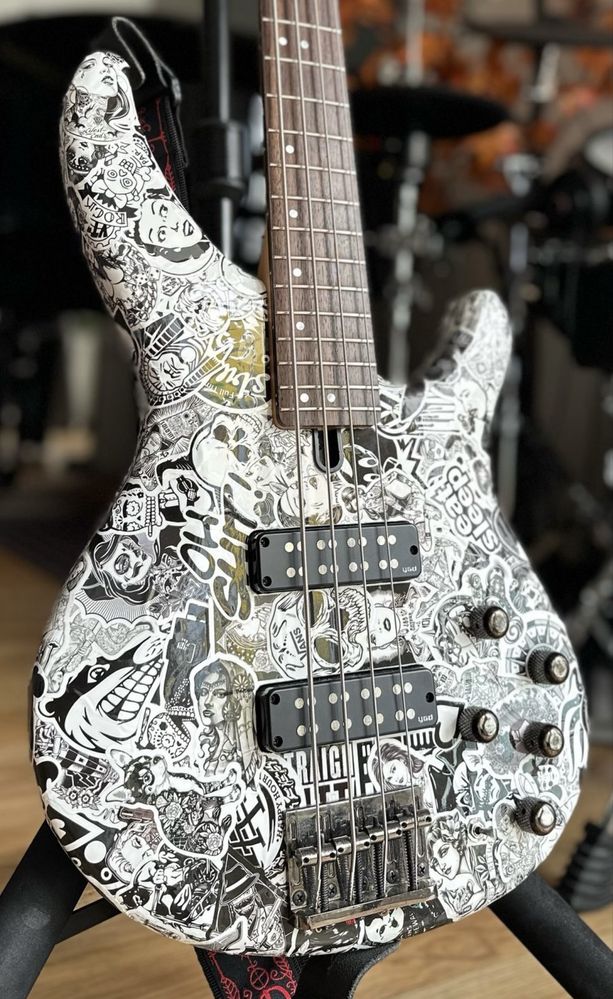 Baixo yamaha trbx bass custom unico personalizado tattoo stickers