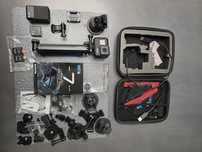 GoPro Hero 7 Black ładowarka 2 baterie 3 karty pamięci statyw 3way