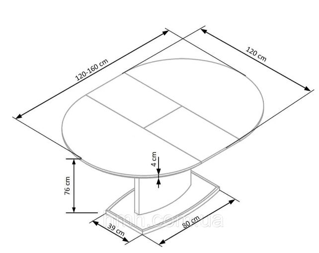 Стіл halmar federico стільці 6 шт signal комплект