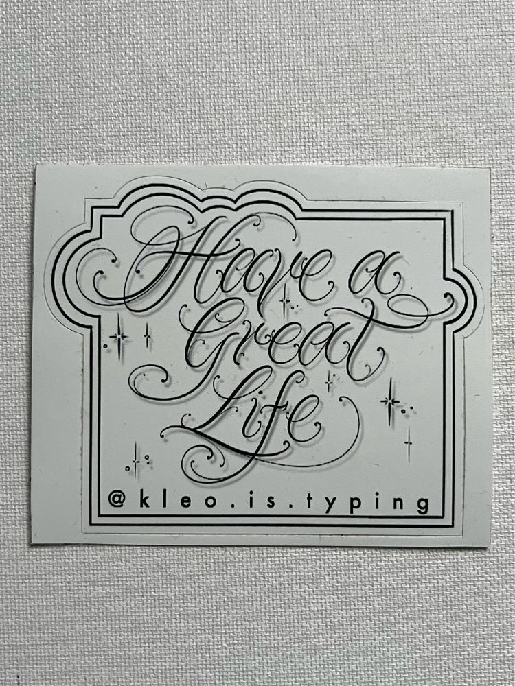 Zestaw pakiet 3 białych naklejek wlepek z napisem Have a Great Life