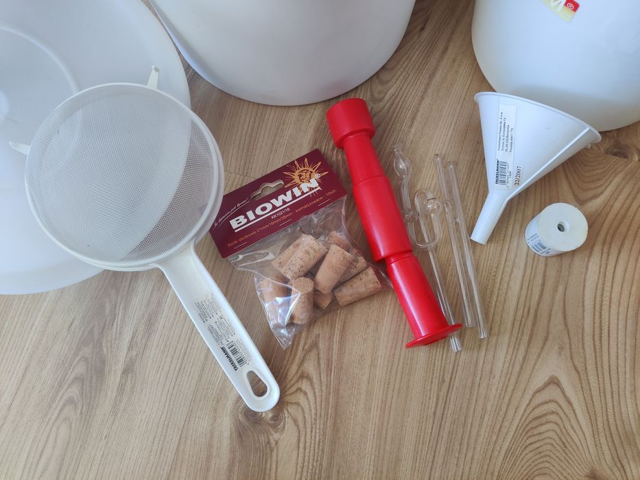 Zestaw winiarski 15L - balon do wina x2 + dodatki