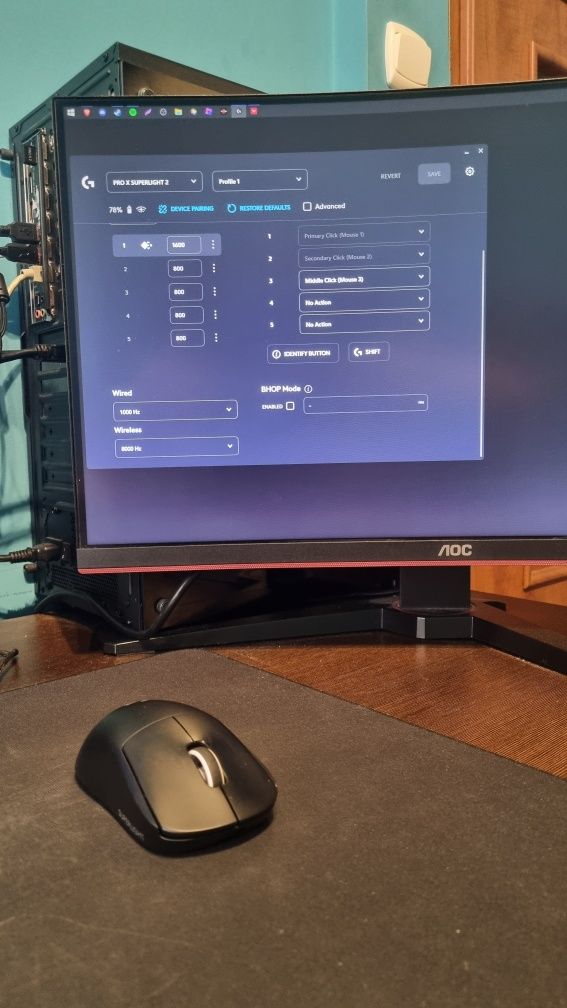 Logitech Superlight 2 z Tiger Ice V2