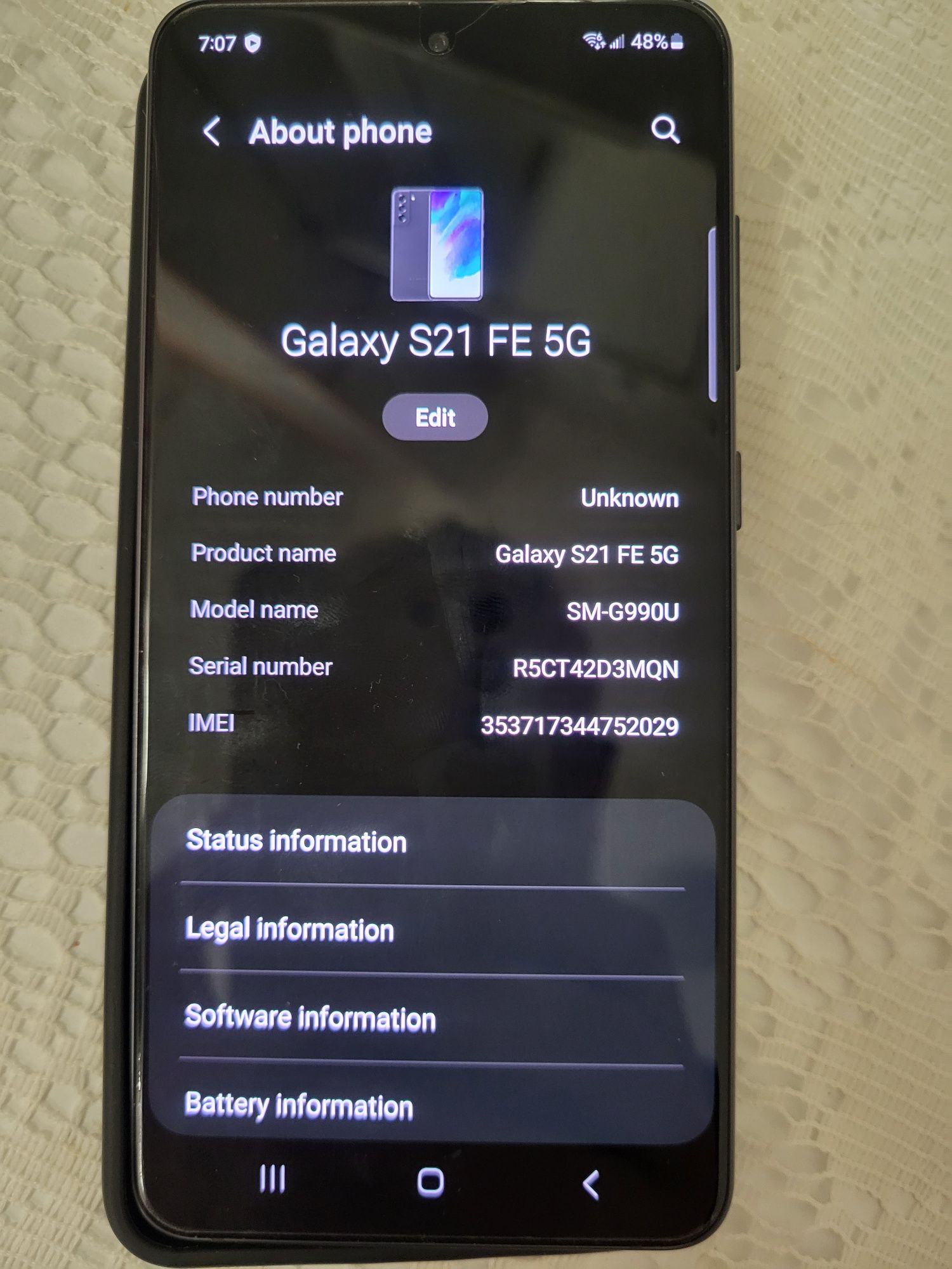 Samsung Galaxy S21 5G (6/128GB Graphite)