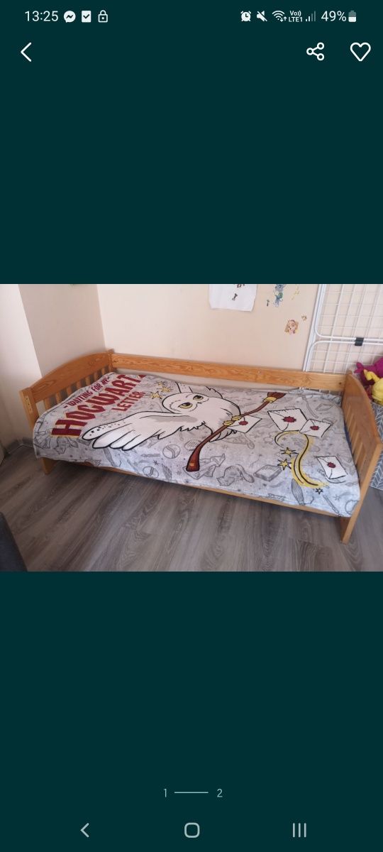 Drewniane łóżko dla dziecka