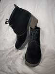 Botas pretas pelo tornozelo com salto médio, nº 37