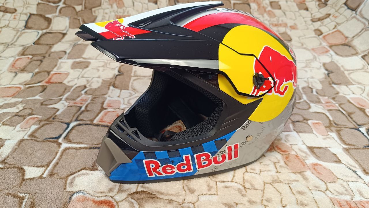 Шолом захисний шлем фулфейс Red Bull захист голови