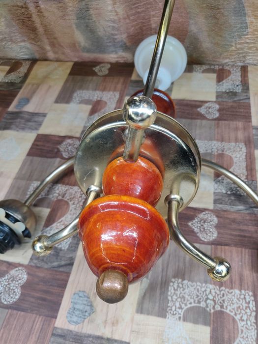 Люстра 3 плафона хрусталь ссср.