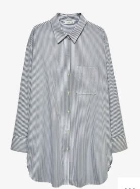 Mango OXFORD - Koszula - azul prążki  Rozmiar: 48/50 czyli 1XL