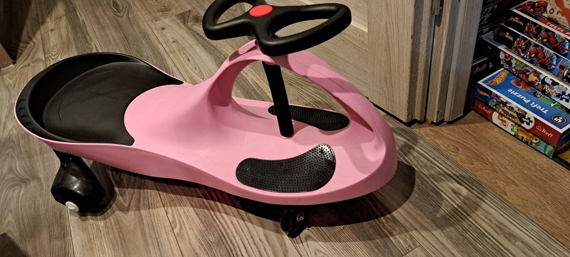 Jeździk grawitacyjny pojazd dla dzieci koła LED różowy