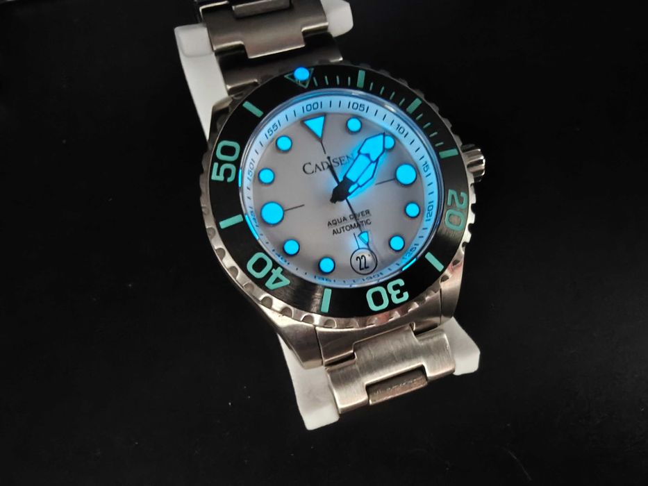 Zegarek Automatyczny Cadisen c8232 AquaDiver NH35 Szafir Full Set