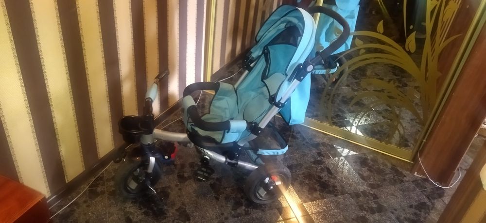 Продам или обменяю детский велосипед с родительской ручкой с торгом