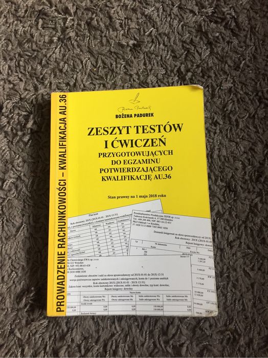 Zeszyt testów i ćwiczeń Bożena Padurek Kwalifikacja AU.36