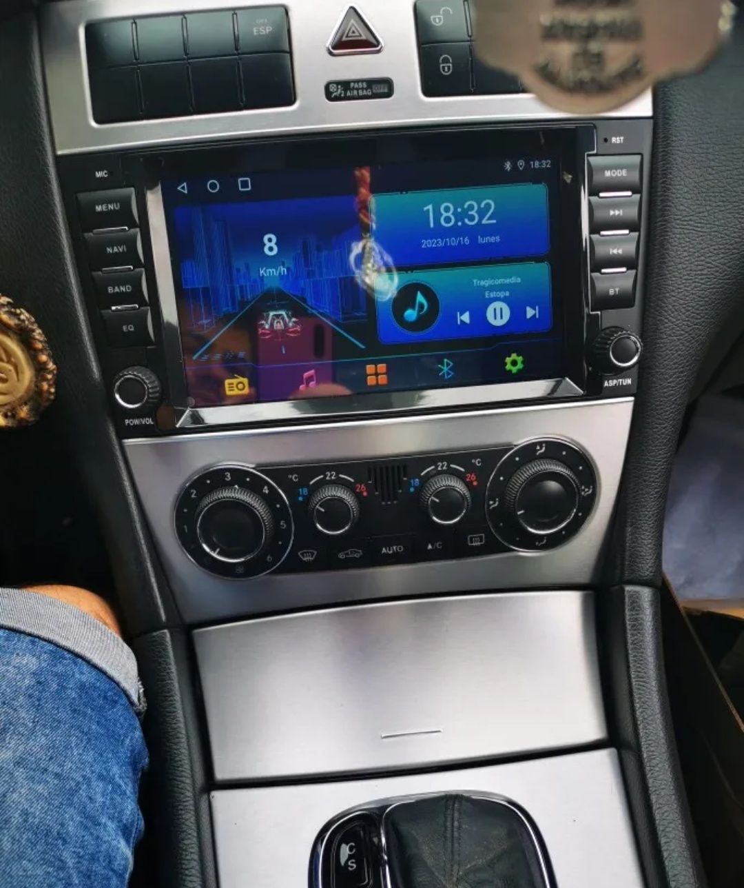 Rádio Mercedes W203/CLC Android 13 com GPS (Novo)