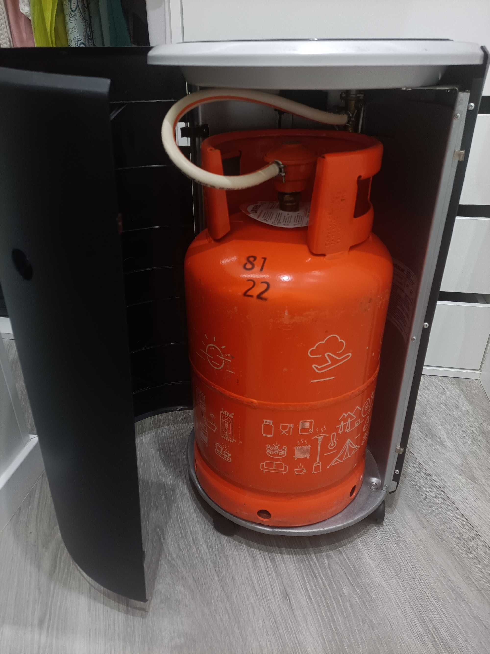 Aquecedor a gás com botija