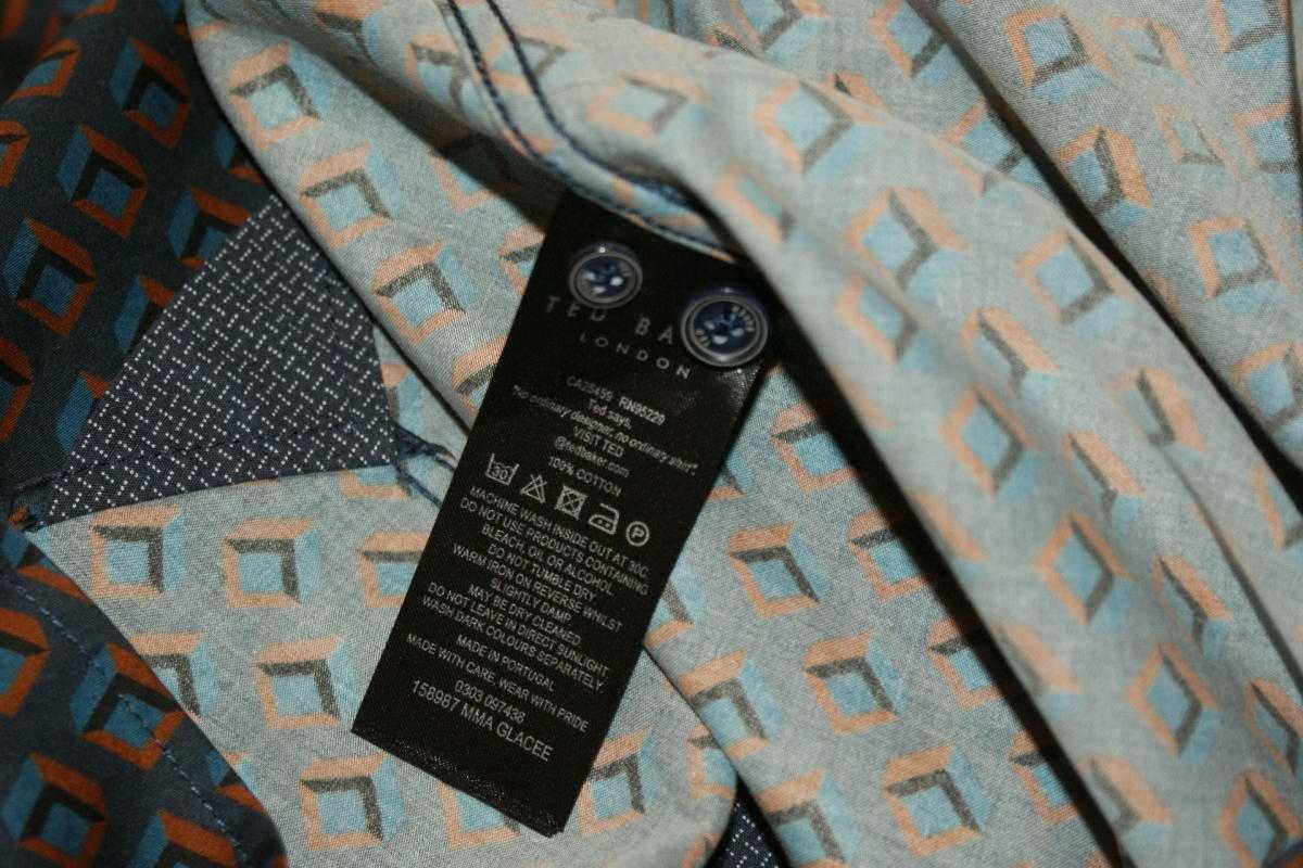 Ted Baker koszula męska we wzór op art premium slim XL
