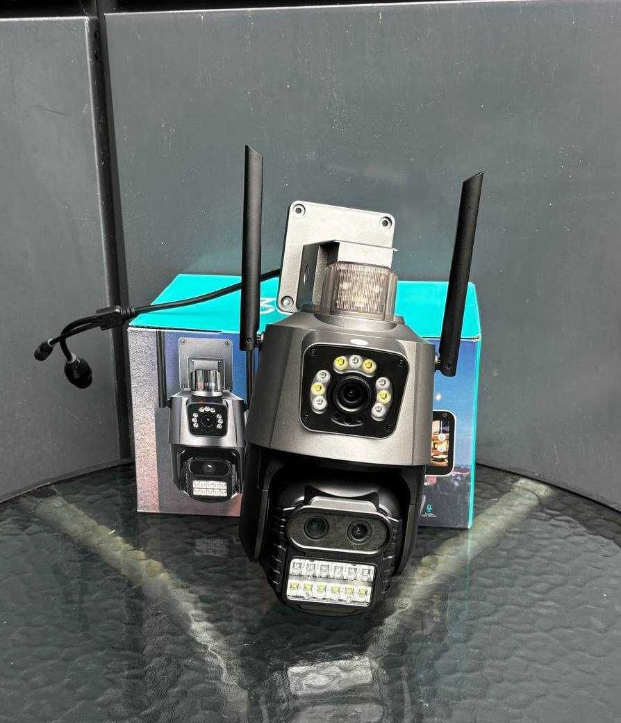 Гибридная WiFi Камера видеонаблюдения 12Мп icsee с хорошим зумом х8