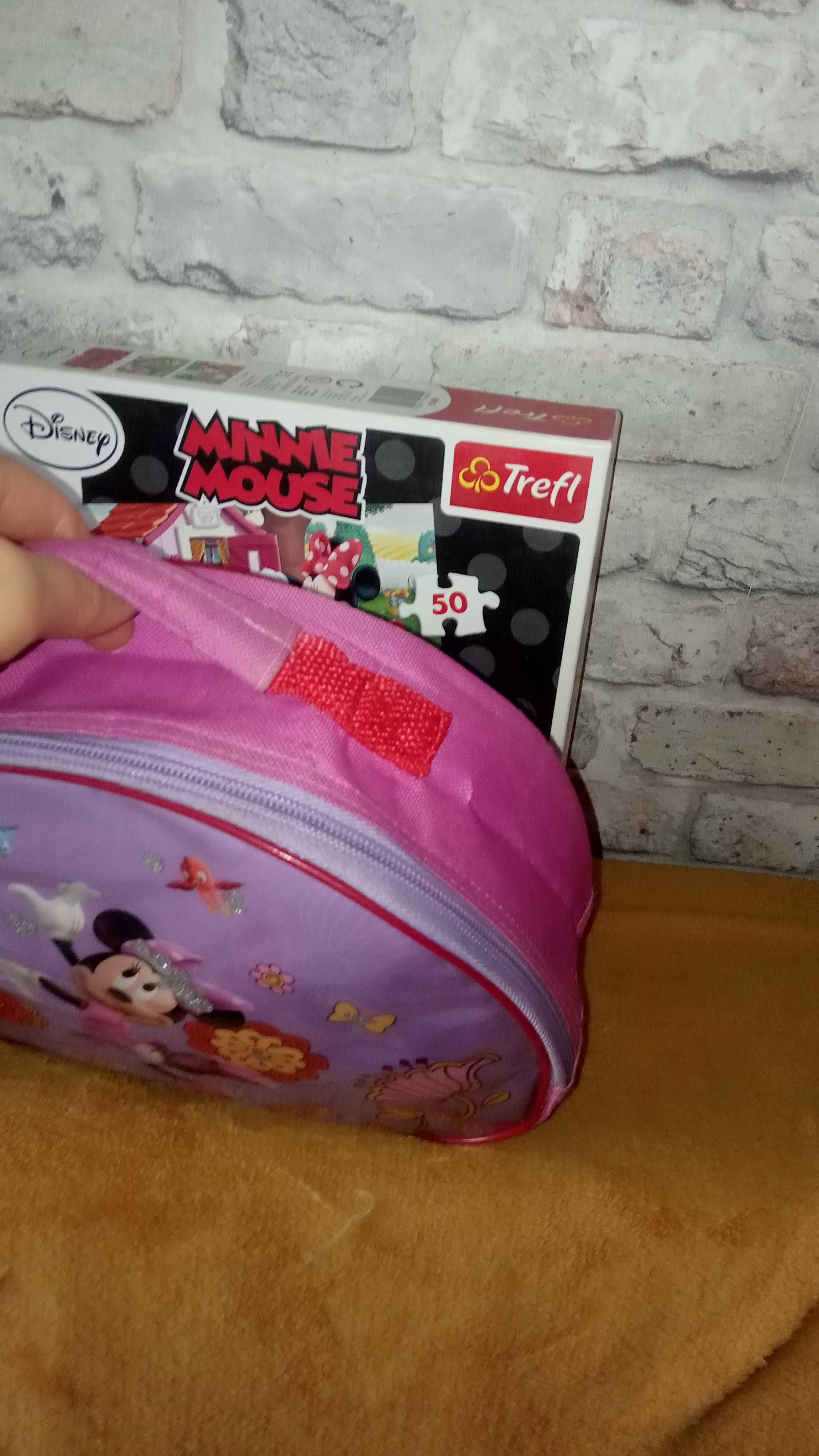 Disney nowa torebka śniadaniowka i 2 ukladanki dużych puzzli