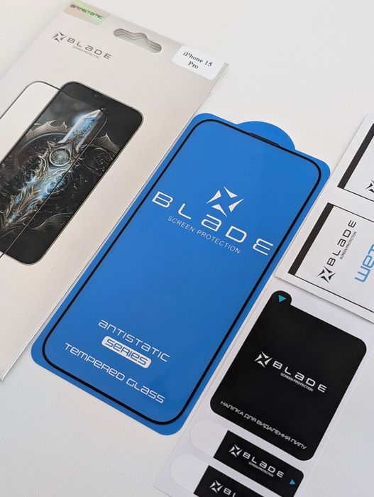 Захисне скло Blade ANTISTATIC на iPhone 15 Pro | Защитное стекло Айфон