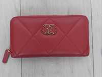 Chanel skórzany czerwony portfel