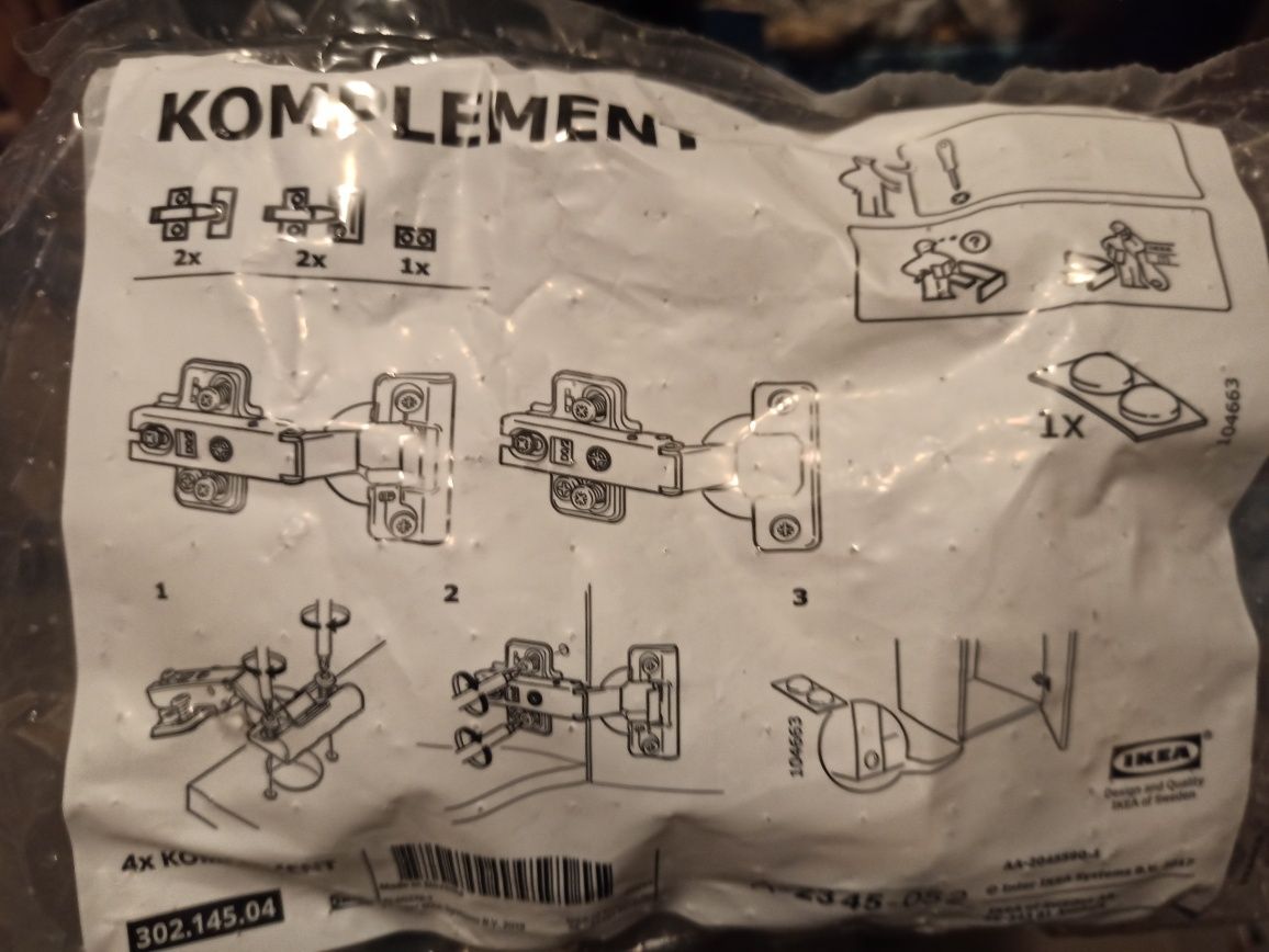 Komplement zawiasy samodomykające ikea