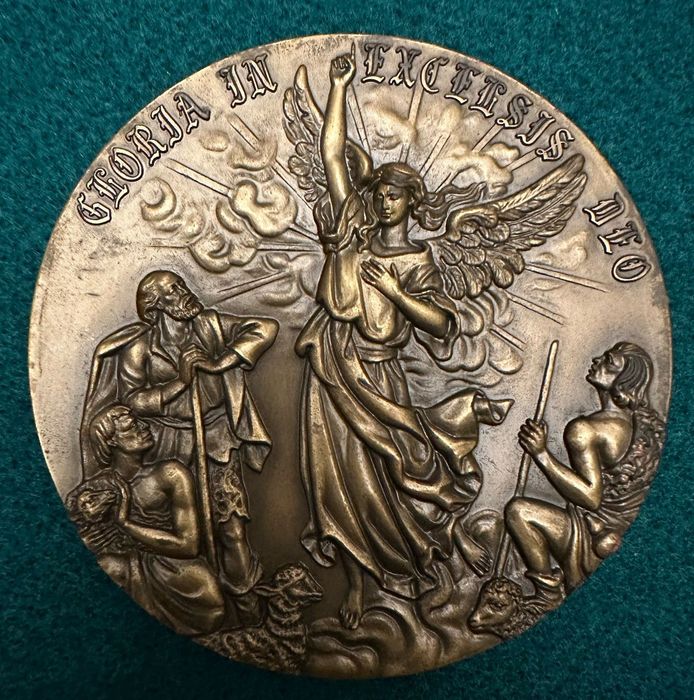 Medalha comemorativa em bronze natal 72