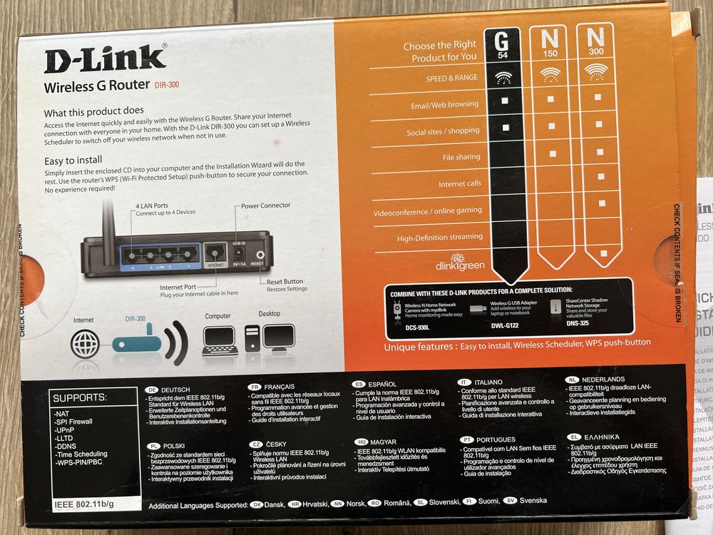 Router D-Link DIR-300 komplet