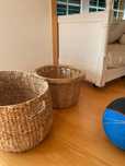 Conjunto de Cestos em Fibra Natural – Decoração e Arrumação