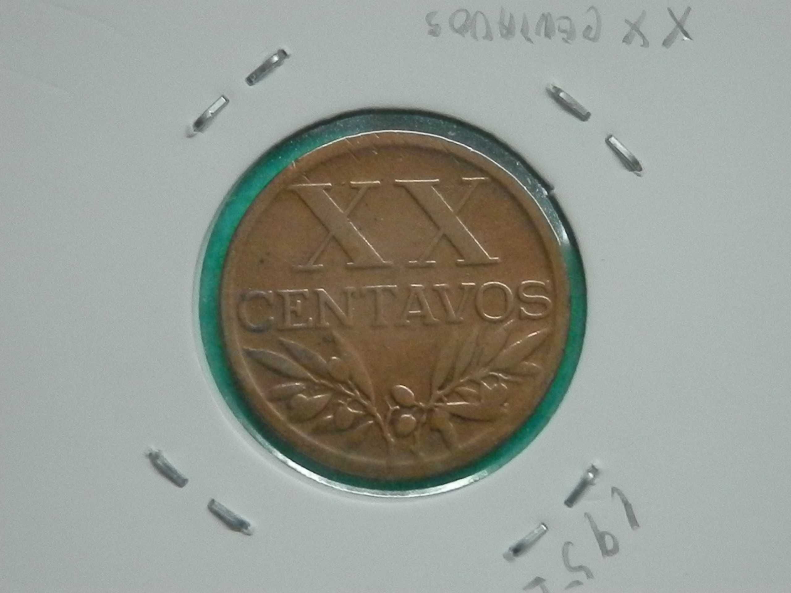 903 - República: XX centavos 1951 bronze, por 4,00