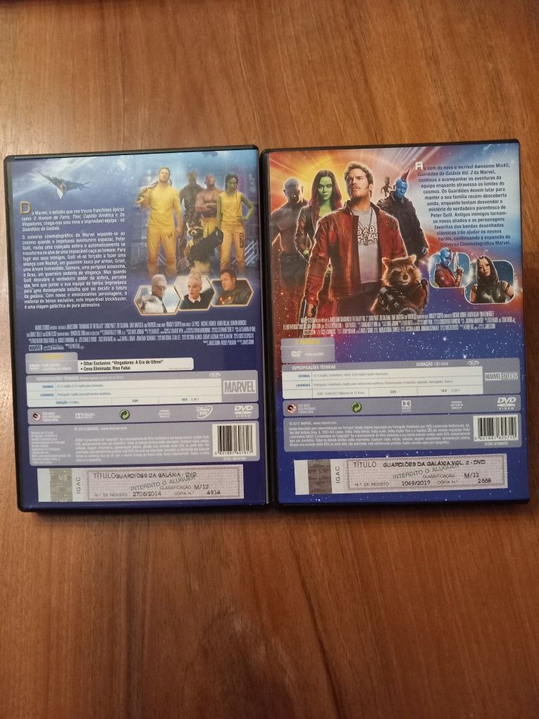DVD Guardiões da Galáxia 1-2 (Marvel)