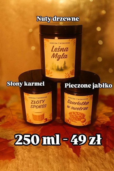 Świece sojowe  ręcznie robione