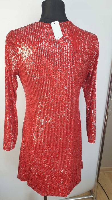 Elegancka Wizytowa Błyszcząca sukienka w Cekiny rozmiar xl /xxl